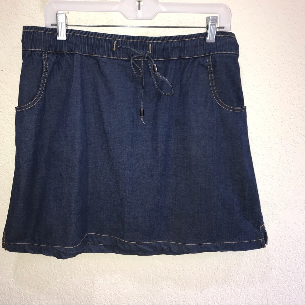 Aventura Cinch Waist Lightweight Tencel Blend Skirt Size Medium